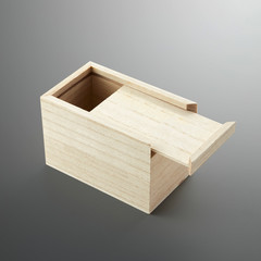 ちょっとだけ開いている箱