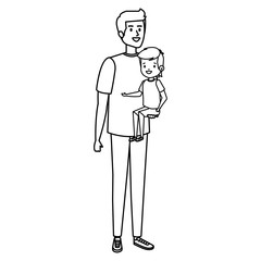 happy student boy with male teacher