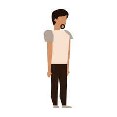 Young man faceless avatar with casual clothes