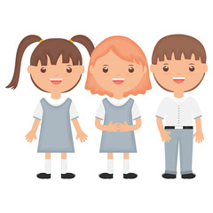 Fototapeta premium cute little students group characters