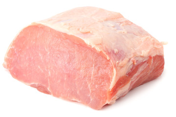 Raw pork meat isolated on white background