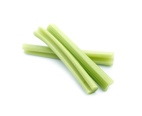 fresh celery isolated on white background