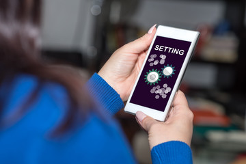 Setting concept on a smartphone
