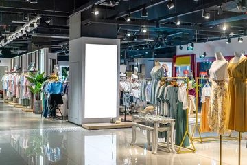 Foto op Plexiglas clothes in shopping mall © THINK b
