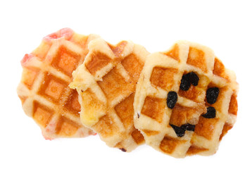 waffles isolated on white background