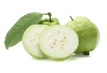 Fresh guava isolated on a white background