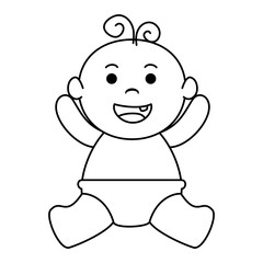 cute little baby boy character