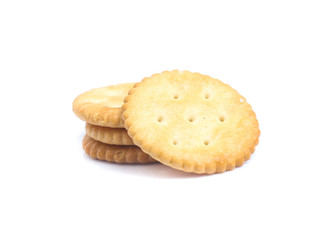 Cracker isolated on over white background