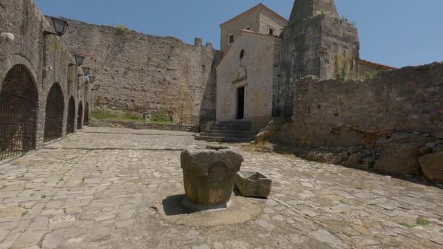 Archaeological museum in historical buildings of Ulcinj old town, Montenegro.