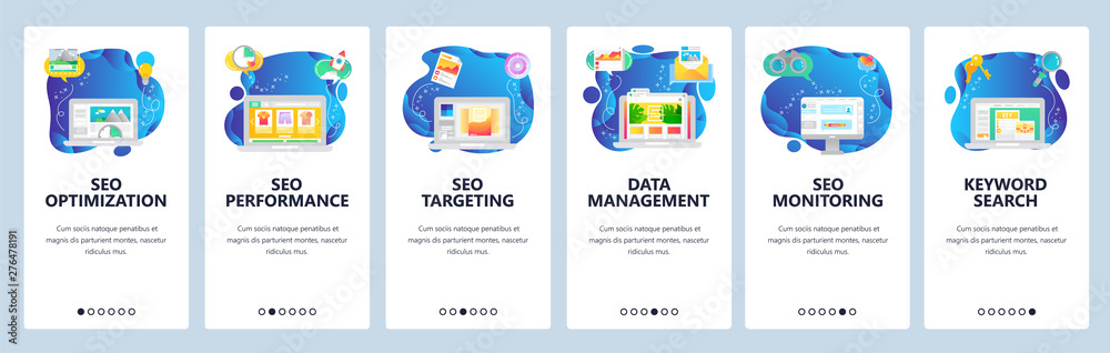 Canvas Prints website and mobile app onboarding screens vector template