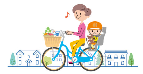 ママチャリ　買い物