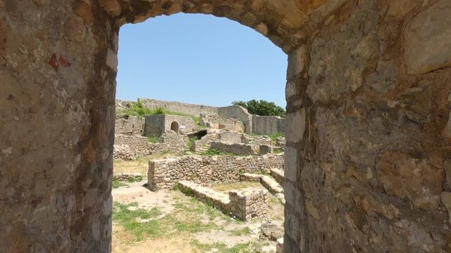 Archaeological museum in historical buildings of Ulcinj old town, Montenegro.