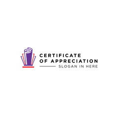 Certificate of award logo icon for best media company