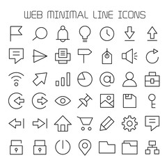 web interface icons set line design