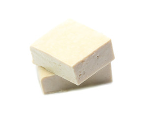 Tofu isolated on white background