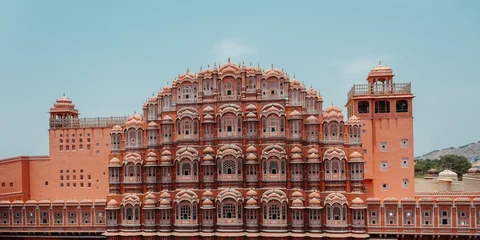 Fototapeten View of the Hawa Mahal palace in Jaipur, Rajasthan, India © Shiv Mer