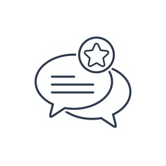Dialogue, advice. Vector linear icon, white background.