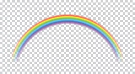 Foto op Canvas Rainbow icon realistic. Perfect icon isolated on transparent background - stock vector. © Comauthor