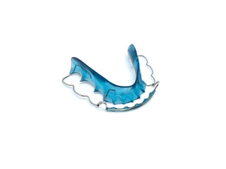Retainer blue on a white background, isolated