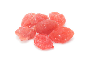 Dried  plums isolated on white background