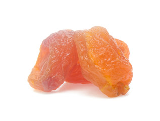 Dry apricot isolated on the white background