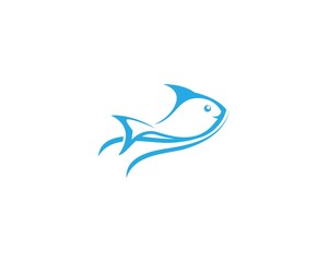 Fish icon illustration vector template design
