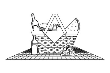 Isolated picnic basket design vector illustrator