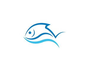 Fish icon illustration vector template design