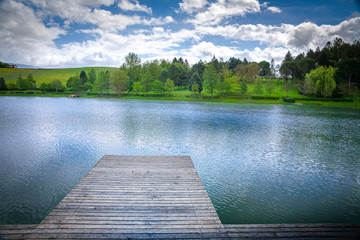 country lake skyline, Vicchio, Tuscany