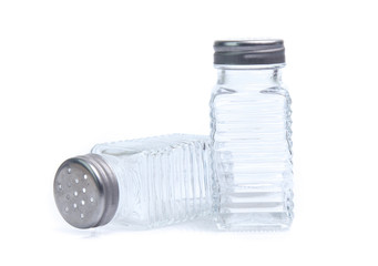 Glass Salt Shaker Isolated on White Background