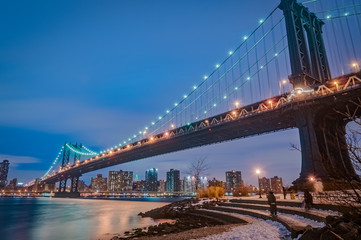 Manhattan Bridge in New York, United States.
