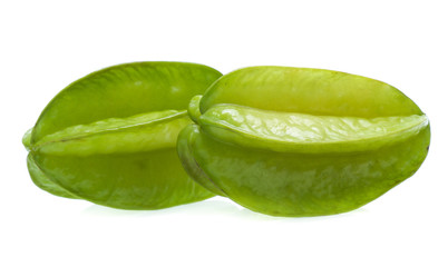 star fruit - carambola isolated on white background (starfruit)