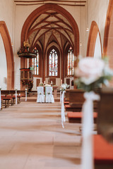 Kirche Hochzeit zwei Stühle