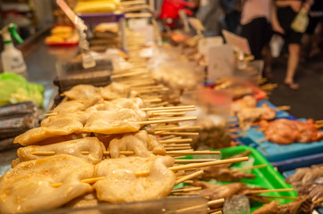 fried tempura on Taiwanese fries stand