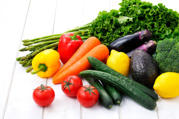 野菜　Vegetables on white background