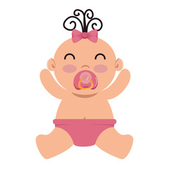 cute little baby girl character