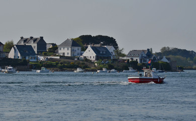 Obraz premium Locquenin, rivière d'étel, Bretagne, France
