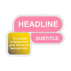 headliner sign. headliner paper origami speech bubble. headliner tag. headliner banner