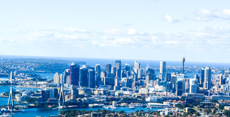 Naklejka premium Sydney, piękny widok, most Sydney Harbour,