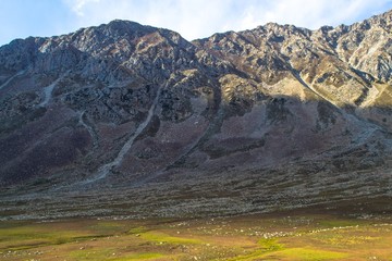 High mountains and clouds