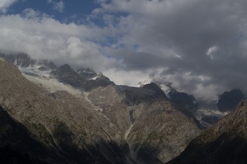 High mountains and clouds