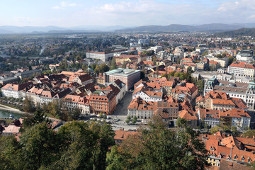 Fototapeta na wymiar Downtown Ljubljana