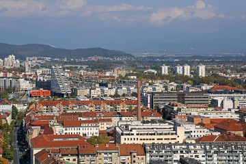 Fototapeta na wymiar Ljubljana Cityscape