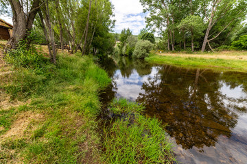 Rio Duero en Duruelo de la Sierra. Soria. España. Europa.