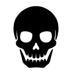skull mark flat vector illustration ( danger / warning)