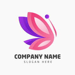 Butterfly Logo Template. Colorful Butterfly Logo Template.