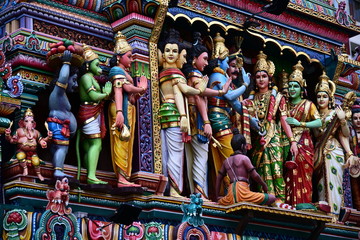 Beautiful Hindu God statue in temple
