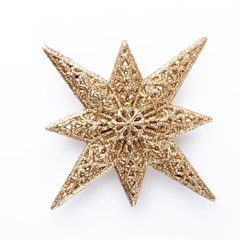 Christmas decor closeup on a white background. Isolated - Image