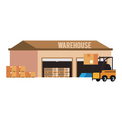 Obraz premium Warehouse storage building with merchandise