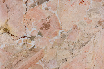 texture of old cracked red, yellow natural marble with stains of different size and color